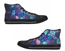 Men's Black High Top Canvas Shoes